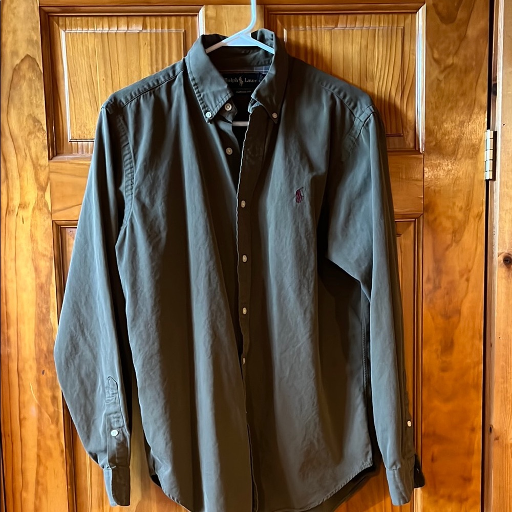 Ralph Lauren Olive Casual Button Down Shirt